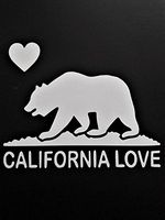Chase Grace Studio Caifornia Republic California Bear Cali Vinyl Decal Sticker|White|Cars Trucks Vans SUV Laptops Wall Art|5.5" X 4.5"|CGS825