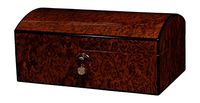 DANIEL MARSHALL 150 CIGAR HUMIDOR 20TH ANNIVERSARY TREASURE CHEST IN BURL PRIVATE STOCK HUMIDOR