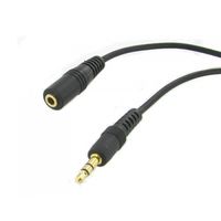 Valley Enterprises 1' 3.5mm Male to 3.5mm Female Gold Stereo Audio Cable