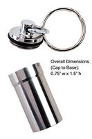 Large Stainless Steel, Waterproof Magnum Pill Fob Keyring holds nitroglycerin vial By Sensi