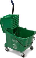 Carlisle 3690409 Commercial Mop Bucket with Side Press Wringer, 35 Quart Capacity, Green (Renewed)