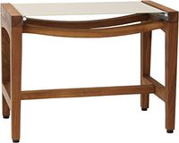 AquaTeak Patented 24" Asia Sling Teak Shower Bench (Taupe Sling) & AquaTeak Premium Teak Oil