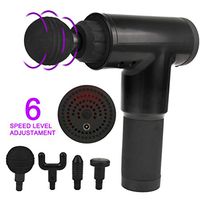 Professional Massage Gun Electric Body Massager Hand Held Deep Tissue Percussion Muscle Massager for Full Body Muscle Recovery and Pain Relief Black BLUETOP