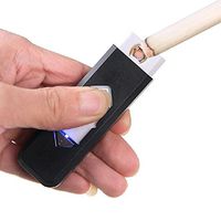 MyVision Superman Flameless Pilot Cigarette Lighter, Rechargeable Electronic Flameless USB Lighter (Black)