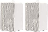 Acoustic Audio AA251W Indoor Outdoor 3 Way Speakers White Mountable Pair