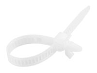 Monoprice Winged Push Mount Cable Ties 150mm 100pcs, White