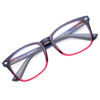 Gaoye Blue Light Blocking Computer Reading Glasses for Women Men Spring Hinge Anti Blue Ray Eyeglasses (Blue Purple, 1.5)