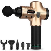 MASWATER Massage Gun Percussion Massager for Athletes Muscle Deep Relaxation Portable Handheld Deep Multifunctional Massager 30 Speeds Personal Percussive Massage (Gold)