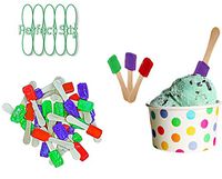 Perfect Stix Yogurt Cups with Multi Color Polka Dot Print, 12 oz. (Pack of 25) w/ 25 Candy Spoons, Rainbow Polka Dot
