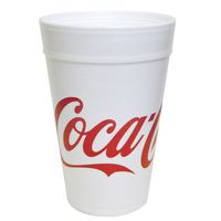 Dart 32TJ32C Coca-Cola Foam Cups, Foam, Red/White, 32 oz (Case of 500)