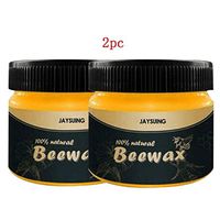 Feccile Wood Seasoning Beewax - Multipurpose Beeswax Polish for Wood & Furniture Complete Solution Furniture Care Beewax for Home Cleaning Wood Polish and Conditioner(2 Beewax)