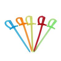 LJSLYJ Transparent Plastic Fruit Forks Needle Cake Dessert Practical Small Forks