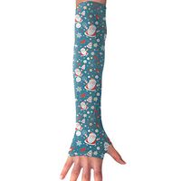 MZ-HY Unisex Classic Sports Arm Sleeves Christmas Snowflakes Santa UV Protection Performance Arm Sleeve (1 Pair)