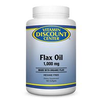 Vitamin Discount Center Organic Flax Oil 1000mg, 180 Softgels