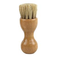 Shoe Brush for Washing, Polish Cleaner, Shoes Shine Brush Horse Hair with Wooden Handle, Portable Buffing Scrubbing Brush, Polishing Bristles, Household Laundry Cleaning Scrub for Boots (1 Pack)
