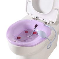 JFGUOYA Sitz Bath Tub for Hemmoroid Treatment, Postpartum Care, Perineal Soaking After Birth or Episiotomy. Basin Sits Over Toilet Seat with Adjustable Steam Irrigator,Purple