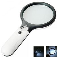 Magnifier 3 LED Light, Handhold Magnifier Reading Magnifying Glass Lens Jewelry Loupe