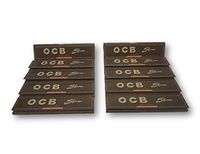 OCB Virgin Unbleached King Size Slim Rolling Papers Cigarette Papers Smoking Papers Pack of 10 Booklets from Sudesh Enterprises