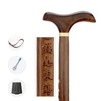 AOHMG Natural Wood Walking Stick Non-Slip, Hand Carved Lightweight and Strong Unisex Wooden Canes, 250lb Weight Capacity,Cane C_77cm/30inch