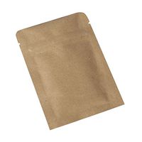 QQ Studio Ziplock Kraft Mylar Heat Sealable Bags (100 Pack) (Brown Ziplock, 3.1" x 4.3" (7.8cm x 11cm)