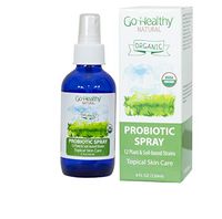 Go Healthy Natural Liquid Probiotic Skin Care Topical Spray- USDA Organic Vegan Women Men Teens 12 Plant-Based Strains- 4 oz Glass