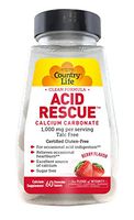 Country Life Acid Rescue Chewable Tablets, 90g Digestive Aid & Enzymes for Heartburn Relief, Acid Reducer with Magnesium & Calcium, Berry Flavor, 60 Count