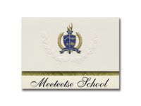 Signature Announcements Meeteetse School (Meeteetse, WY) Graduation Announcements, Presidential style, Elite package of 25 with Gold & Blue Metallic Foil seal