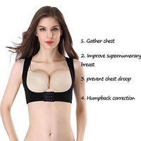 Humpback Posture Corrector, Women Chest Brace Up, Prevent Chest Hunchback, Sagging, Posture Corset Bra X Strap Vest (Black, X-Large)