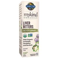 Garden of Life mykind Organics Liver Bitters Detox Spray 2 fl oz (58 mL) Liquid,  Artichoke, Dandelion & Burdock, Alcohol Free, No Added Sugar, Organic, Non-GMO, Vegan & Gluten Free Herbal Supplement
