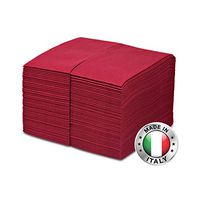 GREENOLIVE Paper Dinner Napkins Burgundy 100 Pack - Thick Linen Feel - Disposable Hand Towels or Guest Towels for Wedding, Party, Kitchen, or Bathroom (Bordeaux)