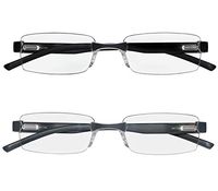 Reading Glasses Set of 2 Rimless Ultra Lightweight Readers Comfort Glasses for Reading for Men and Women +2