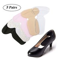 Bestwick Heel Grips Liners, Heel Insoles Cushions for Shoes Too Big, Gel Back Heel Pads Foot for Pain Relief 5 Pairs/Set