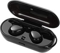TouchTwo True Wireless Earbuds, Bluetooth 5.0 Wireless Touch Control Headphones Mini TWS 3D Stereo Sound with Charging Box in Ear Sport Earphones Noise Cancelling Sweat Proof Built-in Mic (Black)