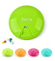 AUCH Portable Rotating 7 Day Weekly Pill Organizer Travel Medicine Tablet Holder/Drug Storage Case/Box/Dispenser with Abbreviatory Day Lable(Green)