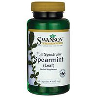 Swanson Spearmint Leaf Digestive Health Supplement Full Spectrum 400 mg 60 Capsules