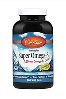 Carlson - Super Omega-3 Gems, 1200 mg Omega-3s, Cardiovascular Support, Brain Function & Vision Health, Norwegian, 180 soft gels
