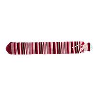 Warmies PVC Extra Long Hot Water Bottles with Fabric Sleeve, 78cm x 12cms (Approx), Red Stripe Knit