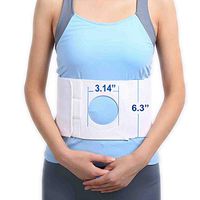 Unisex Ostomy Hernia Belt (Hole 3.14"), fit Right Side, Left Side, or anyother Side, Stoma Support for Colostomy Patients to Wear on The Abdominal Stoma to Fix Bag Prevent Parastomal Hernia(L)