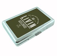Keep Livin Man Metal Silver Cigarette Case Holder RFID-Blocking Wallet