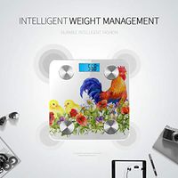 Cartoon Mighty Cock Bathroom Body Scale Weight Scale Body Fat Fitness Scale Tracks 8 Key Compositions Analyzer Sync with Fitness Apps 400 Lbs
