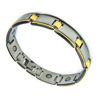 Men's Magnetic Stainless Steel Golf Link Bracelet E 9.0"