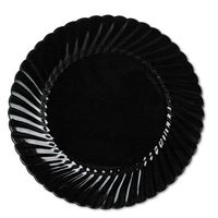 WNA Classicware Plates, Plastic, 10.25 in, Black - 144 plates.