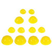 ROSENICE Silicone Cupping Set 12pcs Vacuum Massage Chinese Massaging Tools Body Facial Therapy Cupping Cups (Yellow)