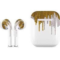 Skinit Decal Audio Skin for Apple AirPods with Wireless Charging Case - Officially Licensed Skinit Originally Designed Paint Splatter Gold Design