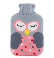 Portable Hot Water Bag Hot Water Bottle Hand Warmer Winter Accessory, Owl