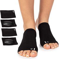 Arch Support Brace for Flat Feet with Gel Pad Inside - 2 Pairs - Plantar Fasciitis Support Brace - Compression Arch Sleeves for Women, Men - Foot Pain Relief for Planter Fasciitis, Arch Pain - Black