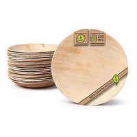 Naturally Chic Palm Leaf Compostable Plates | 6” Round Biodegradable Disposable Small Dinnerware Set - Eco Friendly Alternative - Plates for Weddings, Parties, BBQs, Events (200 Pack)