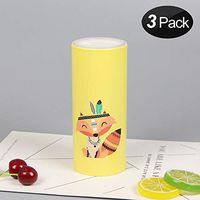 LEIWOOR Car Cup Slot Cylinder Tissue Box, Disposable Facial Tissues, 3 Pack, Gentle, Durable & Convenient, for Car Use and Home Use (Fox)