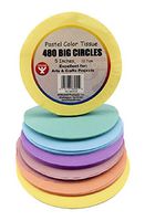Hygloss 5 in Tissue Circles Pastel 480 PCS