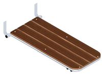 Brey-Krause Folding Tub Seat - 32.5 x 16-inch, Woodgrain Phenolic Top